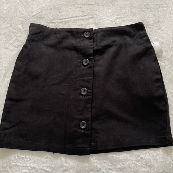 unbranded Dresses & Skirts - 🌱🔥Black Linen Mini Skirt Button Front🔥🌱
